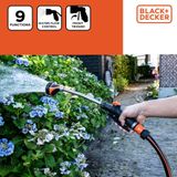 Sproeikop tuinslang | BLACK+DECKER | 9 standen (Verlengstuk)