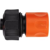 BLACK+DECKER Tuinslang Snelkoppeling - 5/8'-3/4' - ⌀16-19 mm - Kunststof - Zwart/ Oranje