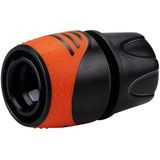 BLACK+DECKER Tuinslang Koppeling 1/2'' - Tuinslangen ⌀13mm - Geïntegreerde Waterstop - Kunststof - Zwart/ Oranje