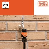 BLACK+DECKER Tuinslang Koppeling 1/2'' - Tuinslangen ⌀13mm - Geïntegreerde Waterstop - Kunststof - Zwart/ Oranje