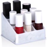Edco Make-up organizer/opberger - 9 x 9 x 9 cm - marmer look