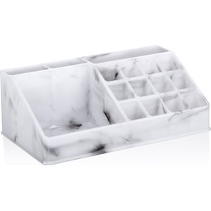Edco - Make-up Organizer - Wit - Kunststof - 16 Vakjes