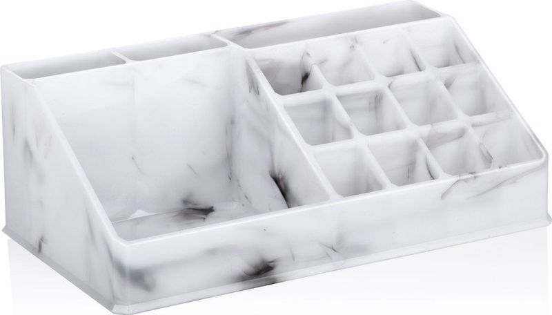 Edco - Make-up Organizer - Wit - Kunststof - 16 Vakjes