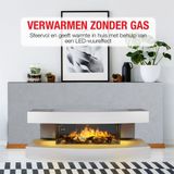 Classic Fire Sfeerhaard Elektrisch Montreal - 2000W - Wit - LED Vlammen