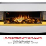 Classic Fire Sfeerhaard Elektrisch Montreal - 2000W - Wit - LED Vlammen