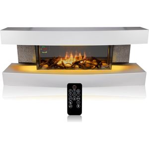 Classic Fire Sfeerhaard Elektrisch Montreal - 2000W - Wit - LED Vlammen