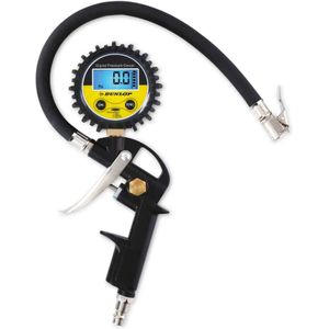 Dunlop - Digitale Drukmeter - Zwart - Batterij Aangedreven - 30 CM Luchtslang
