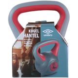 Umbro Kettlebell 4 kg – instapgewicht voor vrouwen – revalidatie – gewicht van kunststof – grijs/rood