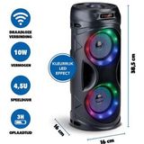 Bluetooth Speaker - RGB Licht - Draagbare Partybox - 4,5 Uur Batterijduur - 16 x 38.5 cm