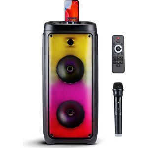 Bluetooth Speaker - Met Microfoon - Draadloos - Kleurrijke Verlichting