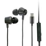 Grundig - Oortjes met Draad - In-Ear - Zwart - USB C - 120cm Kablengte
