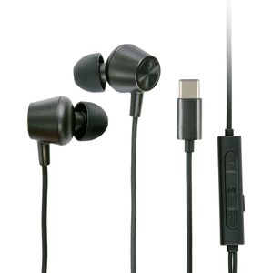 Grundig - Oortjes met Draad - In-Ear - Zwart - USB C - 120cm Kablengte