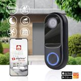 Alpina Smart Home Video-Deurbel - Camera en Wifi - Full HD - Intercom - Nachtzicht