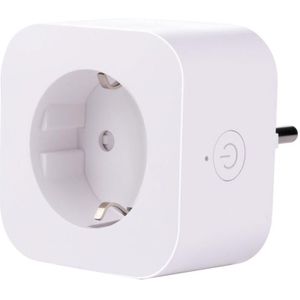 alpina Smart Home - Slimme Stekker - Smart Plug voor Binnen - 3680W - Tijdschema's - Verbruiksmeter - App en Stem Besturing