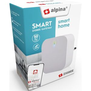 alpina Smart Home - Smart Zigbee Gateway - 230V - Verbind tot 50 Smart Apparaten - Plug-In Systeem - Energiezuinig