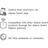 Alpina - Smart Home - Bewegingssensor - 3V - Zigbee Gateway - 5M Detectie