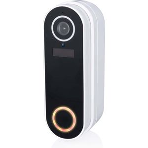 alpina Smart Home Draadloze Video-Deurbel met Camera en Wifi - Full HD - Intercom - Werkt op Interne Oplaadbare Batterijen - Nachtzicht - Bewegingssensor - IP65 - Wit