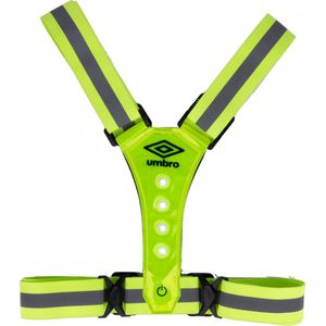 Umbro Hardloopvest - Reflecterend Hesje - met Verlichting - 8LEDs - Verstelbaar