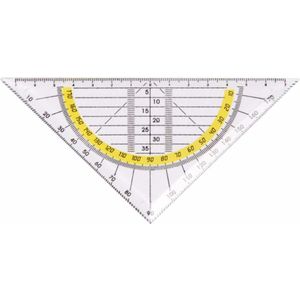 Top Write Geodriehoek - Liniaal - 14 cm. - Transparant