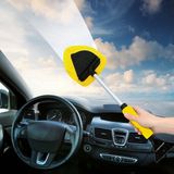 Dunlop IJskrabber met trekker - Telescopische Paal 32 tot 49 CM - Zachte Grip - Incl. 2 Microvezeldoekjes