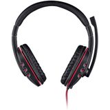 No Fear Gaming Headset - 1.5 M Kabel - 40 MM Drivers - Opvouwbare Microfoon - Over-Ear Ontwerp - Stevig en Comfortabel - Zwart/Rood