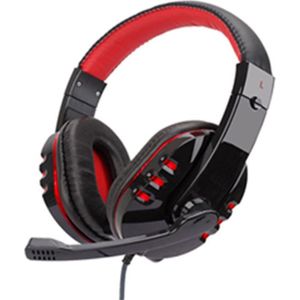 No Fear Gaming Headset - 1.5 M Kabel - 40 MM Drivers - Opvouwbare Microfoon - Over-Ear Ontwerp - Stevig en Comfortabel - Zwart/Rood