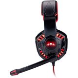 No Fear - Gaming Headset - Zwart/Rood - Inclusief LED Verlichting - 1.5 M Kabel