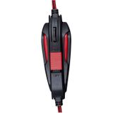 No Fear - Gaming Headset - Zwart/Rood - Inclusief LED Verlichting - 1.5 M Kabel