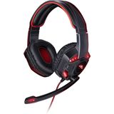 No Fear - Gaming Headset - Zwart/Rood - Inclusief LED Verlichting - 1.5 M Kabel