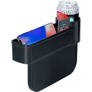 Dunlop Autostoel Organizer - met Cupholder - Antislip mat - Zwart