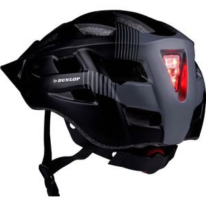 Dunlop Fietshelm - Mountainbike Helm - Maat L - Verstelbaar 58-61cm - LED Verlichting - Zwart