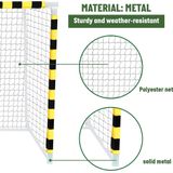 Umbro Voetbaldoel - Voetbal Goal 300 x 200 x 110 cm - Voetbalgoal Groot - Buitenspeelgoed voor Kinderen en Volwassenen - Snelle Montage - Voetbal Training Doel - Metaal - Zwart/ Geel