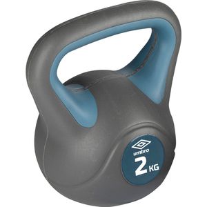 Umbro Kettlebell 2kg - Instapgewicht Vrouw - Rehabilitatie - Kunststof Gewicht - Grijs/ Blauw