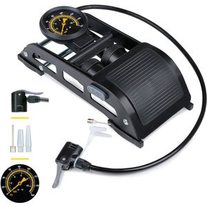 Dunlop - Voetpomp - Voor Auto en Fiets - Compact - Met Manometer