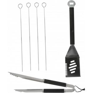 BBQ Collection set barbecuegereedschap - tang - spatel - 4 spiezen