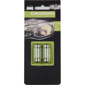 Grundig - Set van 2 Autolampen - LED - Wit - 12 Volt - 11 x 38 mm