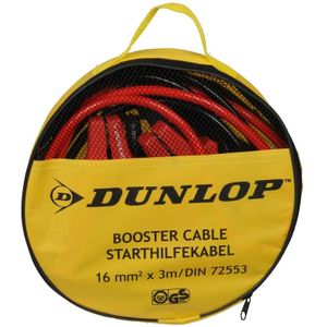 Dunlop Startkabels Auto 16 mm² x 3 m - Jumpstarter met Accukabels - Startkabel met Krokodilklemmen - Inclusief Opbergtas