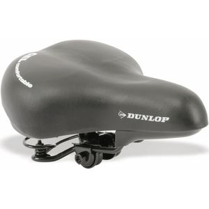 Dunlop Fietszadel met Gel - voor Stads- en Tourfietsen - Vormt naar het Lichaam - 26,5 x 18,5 x 14 CM - Zwart