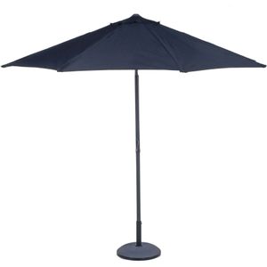 Parasol met een diameter van 300 cm in het zwart.