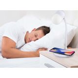 Grundig - Bureaulamp Led - Draadloze Telefoonoplader - Bluetooth Speaker - Wit