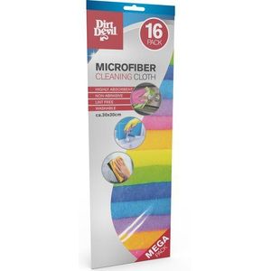 Dirt Devil - Microvezeldoeken - 16 Stuks - Microvezel - Duurzaam - Meerdere Kleuren