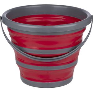 Dirt Devil Opvouwbare emmer, 10 liter, 32 x 25,5/5,5 cm, ruimtebesparend, ideaal voor reiniging en camping, rood