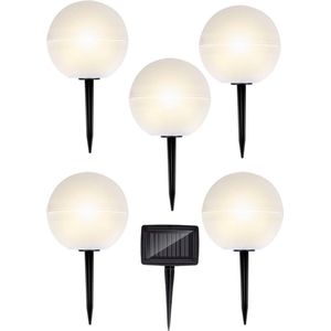 Grundig Lichtbollen voor Buiten - Met Steker - LED - Opladen met Zonne-energie - Wit