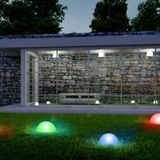 Grundig LED Solar Lichtbollen - Met Grondsteker - Halve Bol - 5 Stuks - Zonnepaneel - Wit
