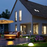 Grundig LED Solar Lichtbollen - Met Grondsteker - Halve Bol - 5 Stuks - Zonnepaneel - Wit