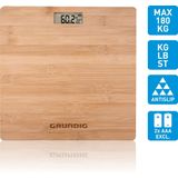 Grundig - Digitale Personen Weegschaal - Bamboe - Tot 180kg