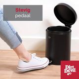 Dirt Devil Pedaalemmer 5 Liter - Prullenbak Badkamer - RVS - Zwart