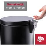 Dirt Devil Pedaalemmer 12 Liter - Pullenbak Badkamer - RVS - Zwart