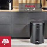 Dirt Devil Pedaalemmer 12 Liter - Pullenbak Badkamer - RVS - Zwart