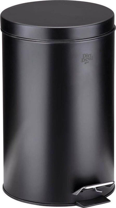 Dirt Devil Pedaalemmer 12 Liter - Pullenbak Badkamer - RVS - Zwart